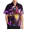 thumbnail image 2 of Apex Legends Pathfinder Casual Short Sleeve Shirt Lapel Collar Shirt Summer Beach Shirt M, 2 of 8