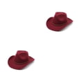 thumbnail image 3 of Minnieouse Sombreros de vaquero, gorras cómodas para hombre, correas trenzadas, gorra multifuncional ligera, regalos de cumpleaños decorativos Vino rojo M (56-58 cm) 2piezas, 3 of 6