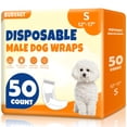 thumbnail image 1 of Pañales para perro macho BURVAGY, 50 unidades, a prueba de fugas, talla pequeña, 1 of 9