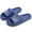 Dark Blue, variant on Clearance Sales ABPWLY Womens Mens Solid Color Hollow Side Tracing Thickening Super Soft Breathable Non-Slip Bedroom Home Slippers