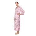thumbnail image 4 of Aria Women's Brushed Knit 3/4 Sleeve V-Neck Lounger Nightgown with Pockets, Sizes XS to 5X, 4 of 7