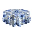 thumbnail image 5 of Pioneer Flower Floral Print Pattern Round Tablecloth 60"x60",Wrinkle Wipeable Table Cloth for Kitchen Dining Room Picnic Patio Party, 5 of 6