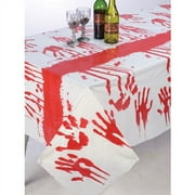Bloody Hand Vinyl Halloween Tablecloth