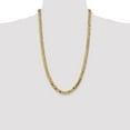 thumbnail image 7 of Auriga Fine Jewelry 10K Yellow Gold 6.75 mm Flat Beveled Curb Chain Necklace for Men 26", 7 of 7