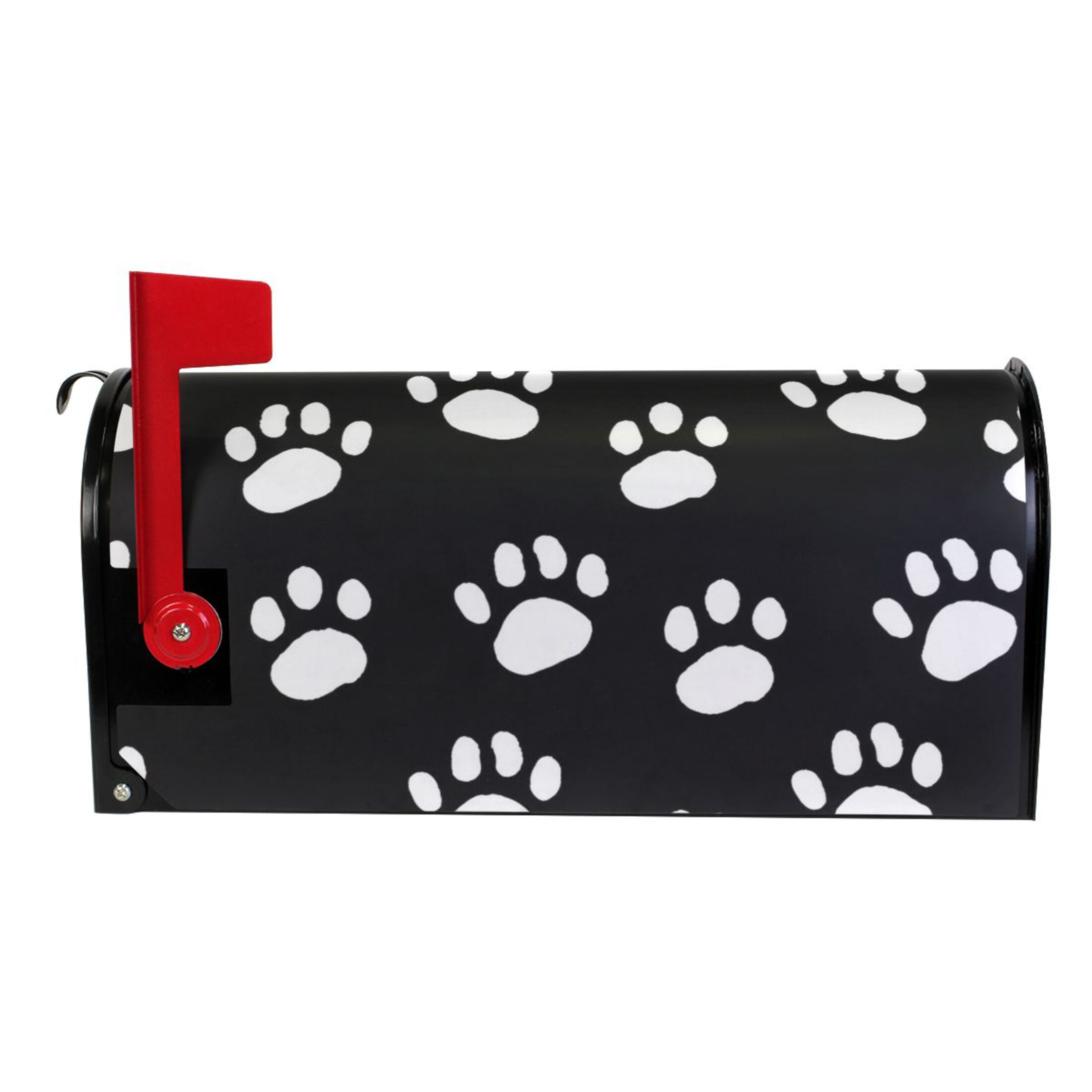 Dog Paws Magnetic Mailbox Covers 25.5" X 21" Post Letter Box Wraps Waterproof Garden Yard Outdoor Decoration