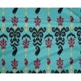 thumbnail image 4 of oneOone Tissu Polyester Lycra Rayé & Paisley Imprimé Ikat au Mètre 56 Pouces de Large, 4 of 4