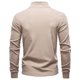 thumbnail image 4 of pstuiky camisetas de manga larga para hombre, Top cálido de terciopelo alemán con media cremallera y cuello alto de manga larga de color liso para hombre Tops de talla grande para hombre s, 4 of 5