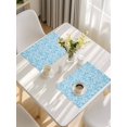 thumbnail image 5 of Blue Spring Floral Placemats Set of 12, Farmhouse Flowers Elegant Pastoral Placemats for Dining Table, Place Mats for Kitchen Tabletop, Waterproof Wipeable Dining Table Mats Set, 5 of 9