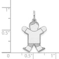 thumbnail image 2 of Sterling Silver Rhodium-plated Kid Charm XK1555SS (25mm x 15mm), 2 of 2
