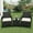 Black, variant on Patio Furniture Set 3 Pieces,Outdoor Patio Conversation Sets, PE Rattan Wicker Furniture Sets with 2 Chairs,Soft Cushion and 1 Coffee Table, Bistro Set of 2 for Backyard, Apartments,Brown