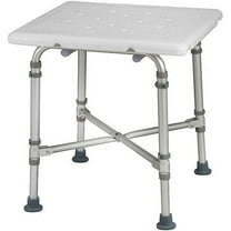 DMI Shower Chair Bath Seat for Tub or Shower Bench for Inside Shower, Made of Non Slip Aluminum with Plastic Seat, No Tools Needed, Adjustable Height, Holds Weight up to 500 Pounds, Bath Bench, White