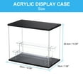 thumbnail image 2 of Uxcell 3 Tier Acrylic Clear Display Case Box Dustproof Protection Showcase for Action Figures, Collectibles, Black, 2 of 6