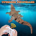 thumbnail image 2 of SSAWcasa 2.4GHz Remote Control Crocodile Toy RC Boat for Kids Aged 6+ (khaki), 2 of 6