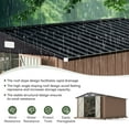 thumbnail image 2 of Aoxun 11.9x9.5 ft Outdoor Storage Shed, Galvanized Metal Shed with Lockable Door, Air Vents for Garden, Backyard, Brown, 2 of 7