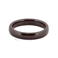 thumbnail image 3 of Ceramic 4mm Brown Wedding Band Classic High Polished Ring Comfort Fit Men Women, 3 of 6