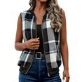 thumbnail image 3 of Plaid Vest for Women Plus Size V-Neck Sleeveless Flannel Layering Piece for Casual Fall Spring Outfits Outdoor Wear, 3 of 7