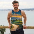 thumbnail image 6 of Hirioo Sunflowers At Sunset for Men's Workout Tank Top Sleeveless Shirts Quick Dry for Men-Large, 6 of 7