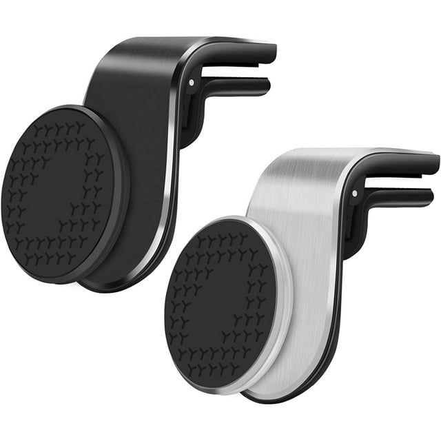 Juego de 2 soportes magnéticos para teléfono de coche, soporte magnético portátil para teléfono, soporte magnético para teléfono de coche, rejilla de ventilación, soporte magnético giratorio de 360° para iPhone Huawei JM