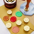 WANGJIAOID Vintage Sealing Wax Stamp With Delicate Patterns And Wishes Wooden Handle And Copper