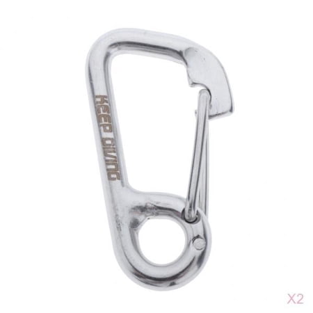 2x Carabiner Lock Stainless Steel 60mm Sp Hardware