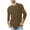 Khaki, variant on SHTXOZHI Men's 3/4 Sleeve Workout Gym Shirts Athletic Running Crewneck Solid Color Casual Tee Tops