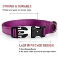thumbnail image 2 of YSTINNG Reflective Dog Collar with Buckle Adjustable Safety Nylon Collars for Small Medium Large Dogs, Purple XS YD72-101, 2 of 7