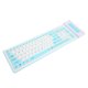 thumbnail image 2 of Teclado de silicona 107 teclas impermeable a prueba de polvo plegable dos colores 2,4G inalámbrico USB teclado silencioso de silicona suave, 2 of 8