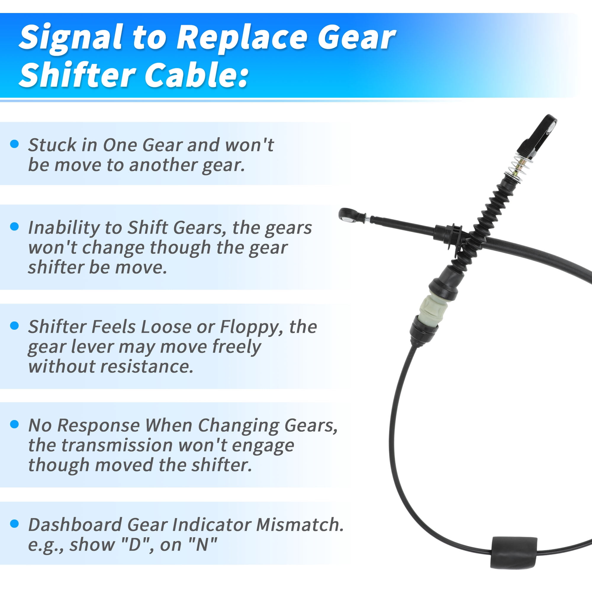 Unique Bargains No.5273214AG Automatic Transmission Gear Shifter Cable for Dodge Avenger