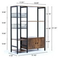 thumbnail image 7 of NAIYUFA 5-Tier Bakers Rack ,Industrial Kitchen Island with Basket,Microwave Stand Vintage Brown, 7 of 7