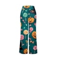 thumbnail image 6 of Halloween Pajama Pants for Women Halloweens Cute Print Pjs Pants Plush Pajama Bottom Funny Pajama Bottom Sleepwear for Party, 6 of 7