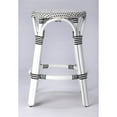 thumbnail image 5 of Butler Specialty Company Tobias Rattan Round 24" Counter Stool - White And Black, 5 of 7
