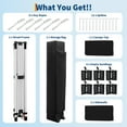 thumbnail image 3 of 10x20 Pop Up Canopy with 2 Sidewalls - Heavy Duty Outdoor Canopy Tent with Portable Roller Bag, Black, 3 of 9