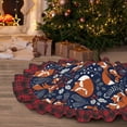thumbnail image 5 of Kdxio Cute Foxes Print Christmas Tree Skirt Christmas Xmas Tree Skirts Mat for New Year Holiday Christmas Party Decorations-48", 5 of 6
