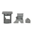 thumbnail image 2 of Miniature Yard Ornaments 3Pcs Grey Pot Decoration Perfect For Landscape Design And Indoor Decoration In Garden Decor, 2 of 5