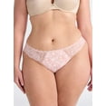 thumbnail image 5 of Joyspun Women's Microfiber and Lace Thong Panties, 3-Pack, Sizes XS-3XL, 5 of 7