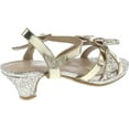 thumbnail image 7 of Link Smart-79K Girl's Glitter Bow Strap Buckle Platform Wrapped Heel Sandals, 7 of 7