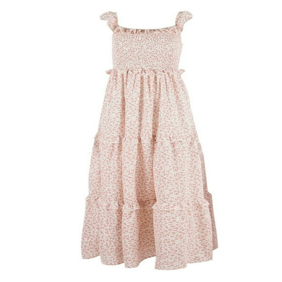 Mother Daughter Matching Dress Ruffled Floral Boho Sleeveless Dress