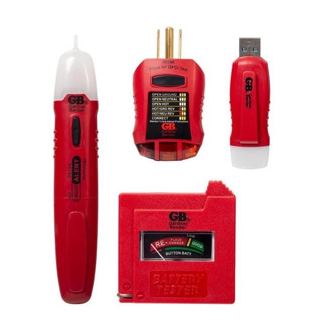 Gardner Bender GK-5 Kit de Test Électrique Ménager Rouge - 4 Pcs