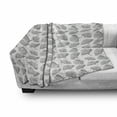 thumbnail image 3 of Gingko Soft Flannel Fleece Throw Blanket, Minimalist Style Nature Leafage Simplistic Growth Herbs Print, Cozy Plush for Indoor and Outdoor Use, 60" x 80", Black White, by Ambesonne, 3 of 6