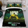 thumbnail image 4 of Breaking Bad Conjunto de sábanas temático, trío de piezas, cómodo y amigable con la piel, diseño único, regalo de decoración para el hogar para familiares, amigos y fans,140cm *210cm, 4 of 6