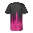 thumbnail image 4 of Pompotops T-shirt Mode Décontracté Imprimé Col Rond Manches Courtes Ample Blouse Chandail Liquidation, 4 of 5