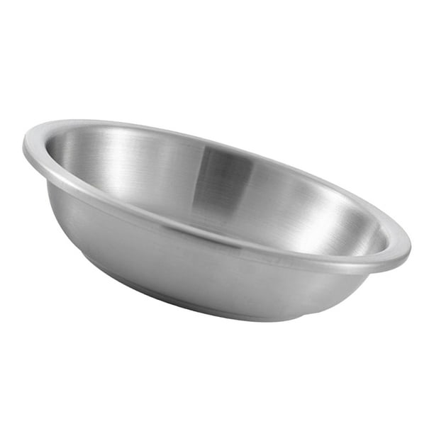 Plato redondo de acero inoxidable para servir para cena, camping al aire libre, 16cm