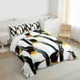 thumbnail image 3 of Manfei Cute Penguin Print Full Size Comforter Sets, Kawaii Cartoon Wildlife Bedding Comforter Set, Teen Boy Girl Kid Bedding Sets, Luxury Bedroom Decor, 3 Pieces, 3 of 8