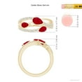 thumbnail image 4 of ANGARA Natural Three-Stone Pear Ruby Criss-Cross Ring in 14K Yellow Gold for Women (Size-6x4mm) | July Birthstone, Birthday, Anniversary, Jewelry Gift for Women | Natural Ruby Ring, 4 of 9