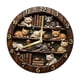 thumbnail image 5 of Reloj de pared 2D de diseño retro, reloj colgante, diseño vintage moderno y silencioso, decorativo. 12 pulgadas, 5 of 9