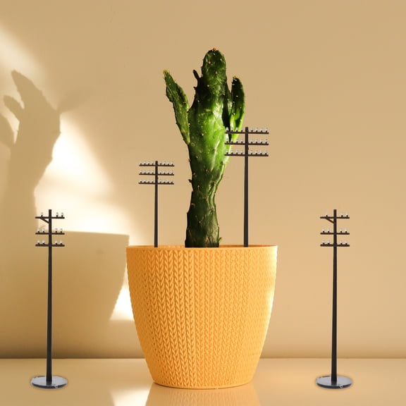 6pcs Mini Telephone Poles for Model Railway, Sand Table, Diorama, Train Set Accessories, Scenic Layout Details