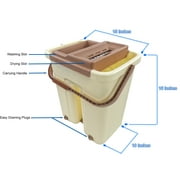 Magic Self Cleaning Flat Floor Mop Bucket System - Automatic Squeeze In n Out Drying Wringer - 2 Microfiber Reusable Washable Pads Included