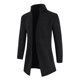 thumbnail image 1 of Cárdigan informal con cremallera sólida para hombre, abrigo de suéter de manga larga con bolsillo y cuello alto Pompotops  oipoqjl11603, 1 of 4