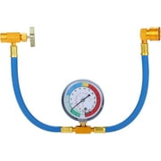 AC Charge Hose with Gauge, R134A AC Refrigerant Recharge Hose Kit, Come with R134A Piercing Can Tap 1/2Dispensing Valve & R134A Quick Coupler Fits for Car Air Conditioning Refrigerant 250 PSI