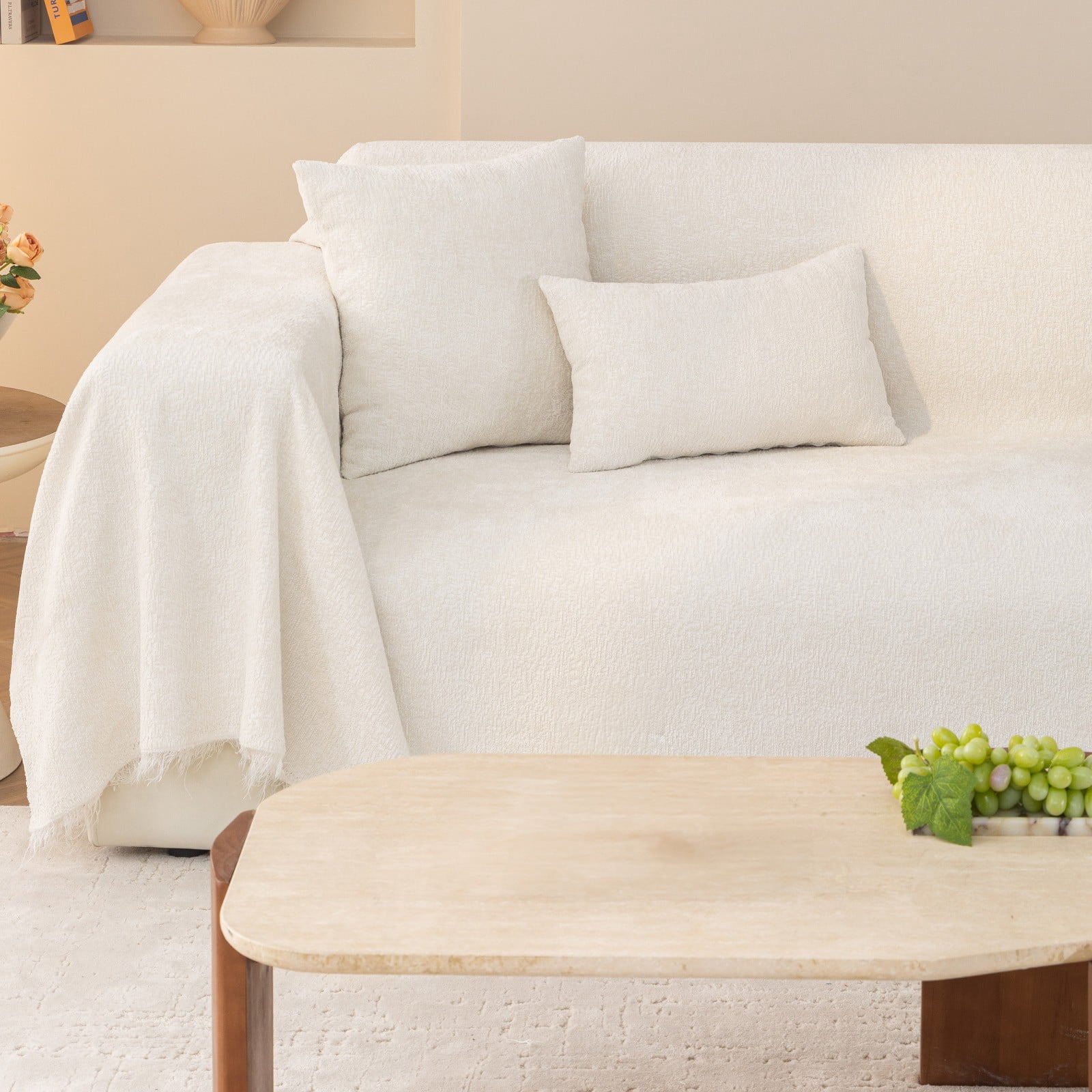 ANMINY Sofa Cushion Cover Stretch Couch Seat Slipcover Furniture Protector 3 Seater